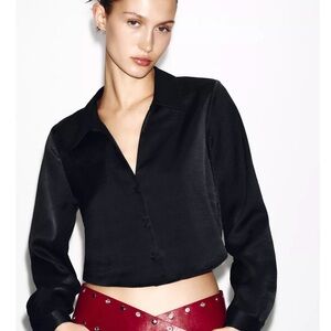 Zara Black Button Down Shirt